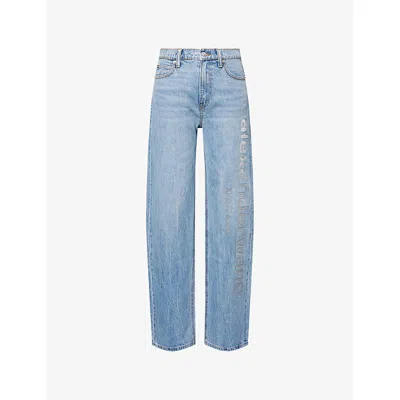Alexander Wang Omens Ez Mid-rise Denim Jeans Vintage Light Indigo In Blue