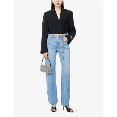 Alexander Wang Omens Ez Mid-rise Denim Jeans Vintage Light Indigo In Blue