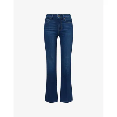 Paige Womens Laurel Canyon Flared Stretch-denim Blend Jeans Berlin
