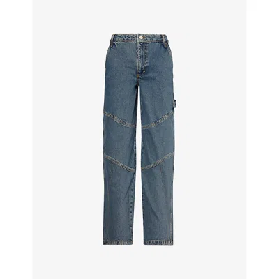 Damson Madder Womens Drew Wide-leg Denim Jeans Dusty