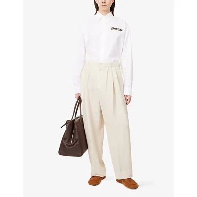Jacquemus Simon Shirt Buttoned Cuffs In White