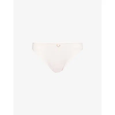 The Nap Co Womens Ru & Rocka X  Pointelle Cotton-jersey Thong Pink