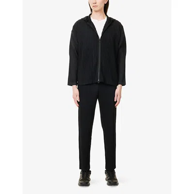 Issey Miyake Long-sleeved Knitted Cardigan In Blue
