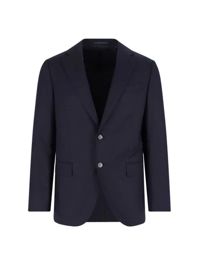 Caruso Tailored Black Suit With Classic Blazer In Black