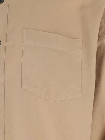 Sunflower Beige Button-up Shirt With Chest Pocket In Neutral