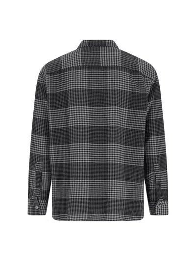 Sunflower Check Detailed Long-sleeved Shirt In Black