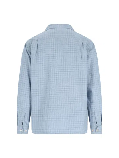 Sunflower Pocket Shirt" Checked Shirt Light Blue In Blue
