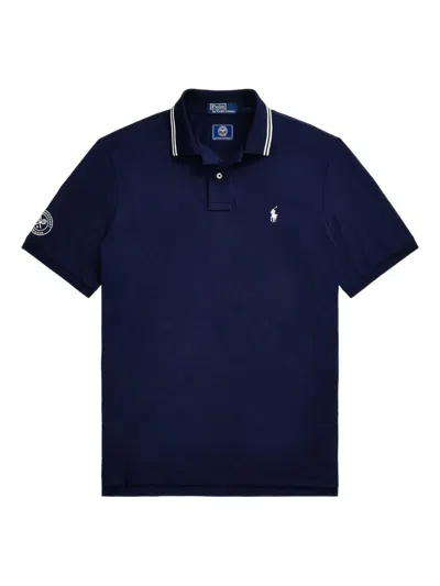 Polo Ralph Lauren Wimbledon Classic Fit Stretch Polo Shirt In Blue