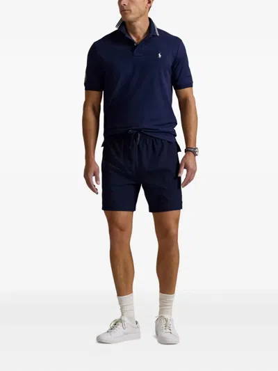 Polo Ralph Lauren Wimbledon Classic Fit Stretch Polo Shirt In Blue