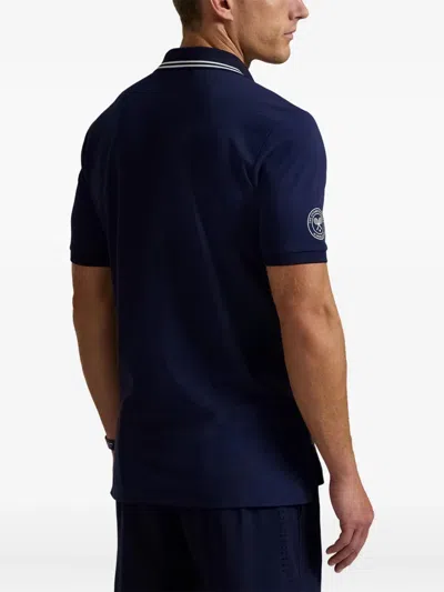 Polo Ralph Lauren Wimbledon Classic Fit Stretch Polo Shirt In Blue
