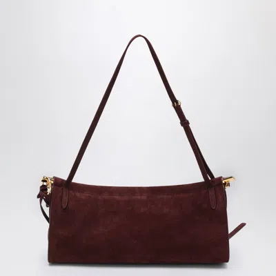 Alaïa Alaia Le Click East West Medium Bag In Garnet Red Nubuck Women