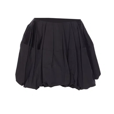 Alaïa Balloon Fit Skirt With Gathered Accents In Black