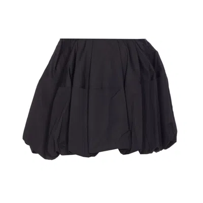 Alaïa Balloon Fit Skirt With Gathered Accents In Black