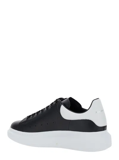 Alexander Mcqueen Black Low Top Sneakers With Chunky Sole And Contrasting Heel In Leather Man