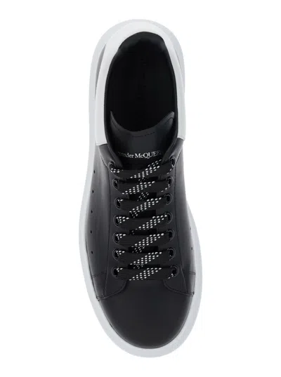 Alexander Mcqueen Black Low Top Sneakers With Chunky Sole And Contrasting Heel In Leather Man