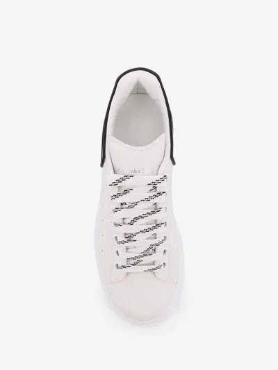 Alexander Mcqueen White Sneakers With Logo Lettering On The Rear And Oversize Sole In Leather Man