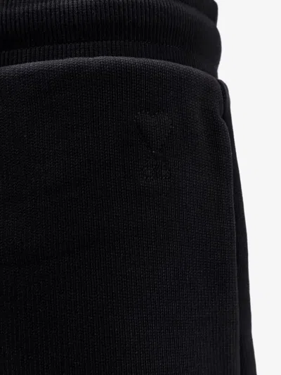Ami Alexandre Mattiussi Ami Paris Ami De Coeur Logo Embossed Drawstring Shorts In Black