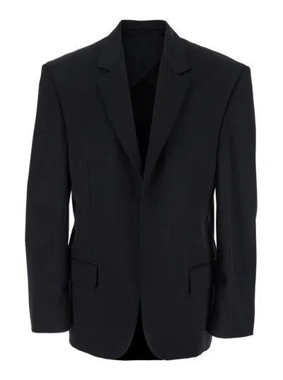 Balenciaga Men Tailored Jacket In Twill And Jersey