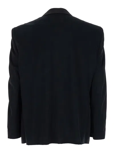 Balenciaga Men Tailored Jacket In Twill And Jersey