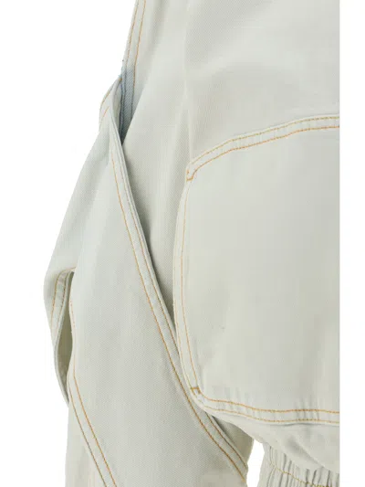 Blumarine Women Cotton Bomber Jacket In Gray