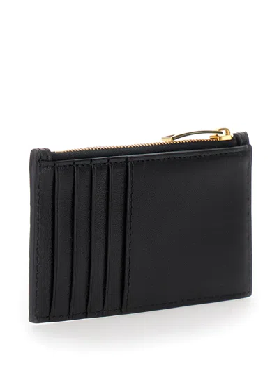 Bottega Veneta Women Black Cardwallet With Zip And Intrecciato Motif In Leather Woman