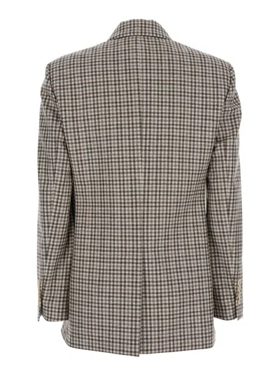 Brunello Cucinelli Blazer Check Monile Blazer And Suits Beige In Neutral