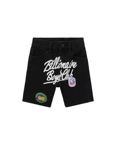Billionaire Boys Club Kids Pomelo Jean Shorts In Black