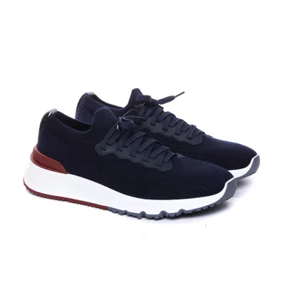 Brunello Cucinelli Blue Canvas Sneakers