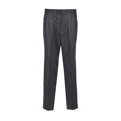 Brunello Cucinelli Men Virgin Wool Pants In Gray