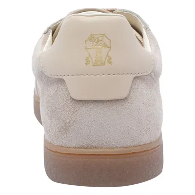 Brunello Cucinelli Leather-trimmed Suede Sneakers In Gray