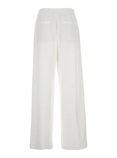 Brunello Cucinelli Hose Mit Elastischem Bund In White