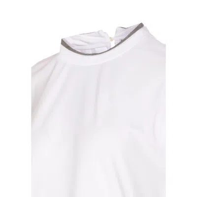 Brunello Cucinelli Women T-shirt With Precious Faux Layering