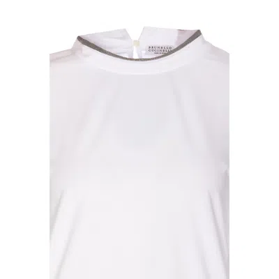Brunello Cucinelli Women T-shirt With Precious Faux Layering