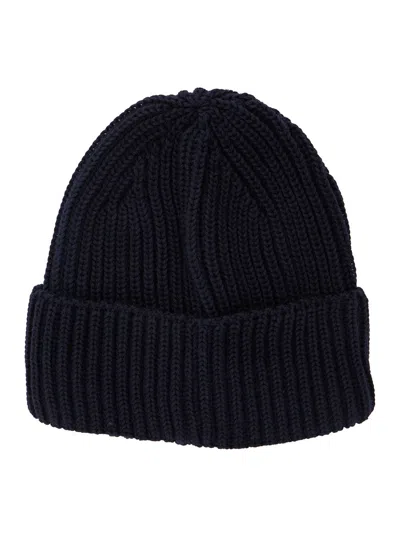 C.p. Company Accessories Knit Cap In Extrafine Merino Wool In Black