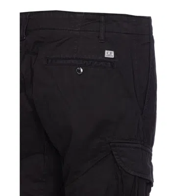 C.p. Company C.p.company Diagonal Raised Fleece Cargo Sweatpants In Black