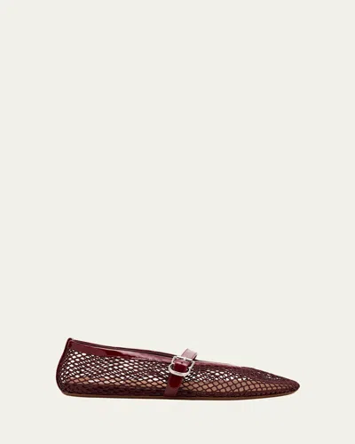 Alaïa Mesh Mary Jane Ballerina Flats