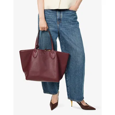 Gucci Womens Rosso Ancor/b.ebony Totissima Large Leather Tote Bag