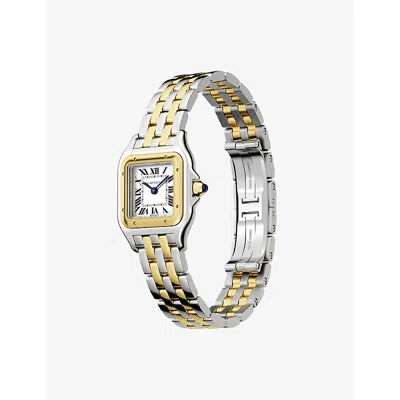 Cartier W2pn0018 Panthère De  Small 18ct Yellow-gold And Steel Quartz Watch