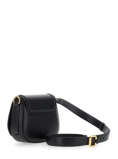 Chloé Women 'horse Medal' Black Shoulder Bag With Adjustable And Removable Shoulder Strap And Logo P In Black