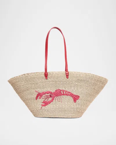 Poolside The Cape Lobster Straw Tote Bag