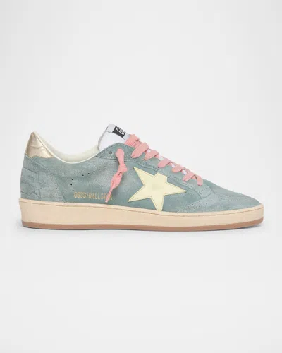 Golden Goose Ballstar Suede Metallic Low-top Sneakers