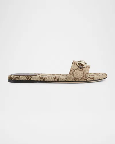 Gucci Gg Canvas Siaga Slide Sandals