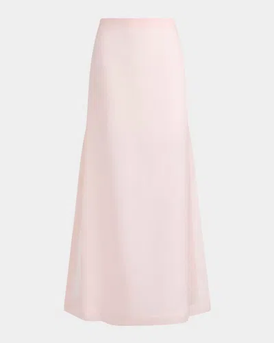 Altuzarra Linnie Slit Silk Maxi Skirt In Pink