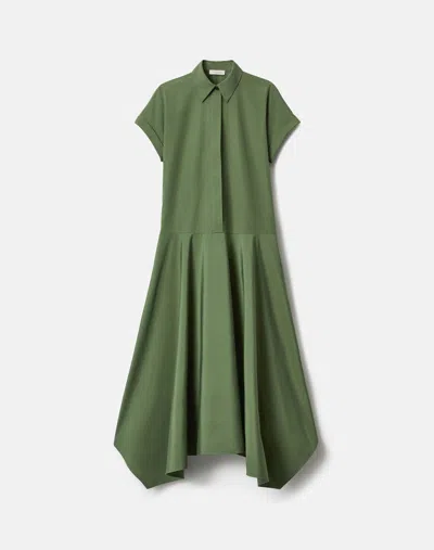 Lafayette 148 Organic Cotton Midi Drop Waist Shirt Dress