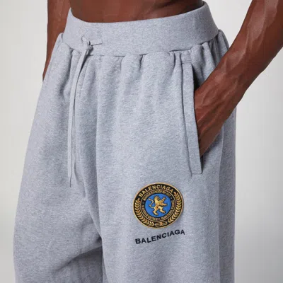 Balenciaga Wide Grey Uniform Merch Trousers In Gray