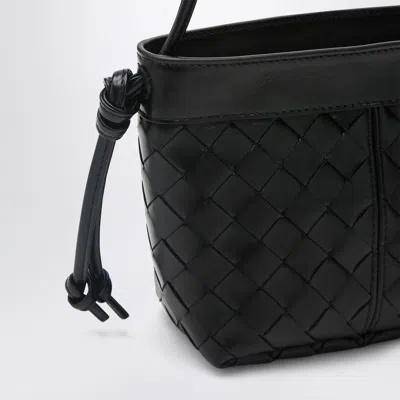 Bottega Veneta Black Small Shoulder Bag In Intrecciato
