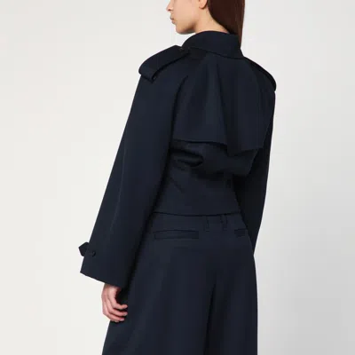 Alexander Mcqueen Short Double-breasted Navy Blue Jacket