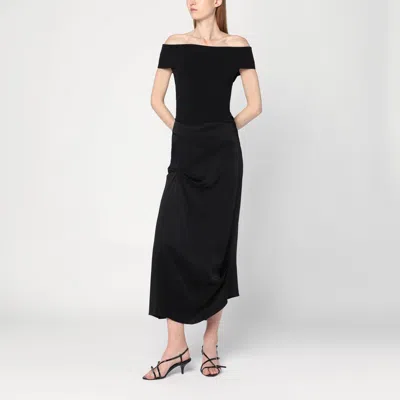 Anine Bing Shoulder Design Fitted Silhouette Soft Stretchable In Black
