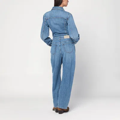 Givenchy Denim Shirt-collar Jumpsuit