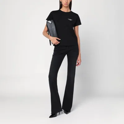 Givenchy Black Cotton Jersey Crewneck T-shirt In Black